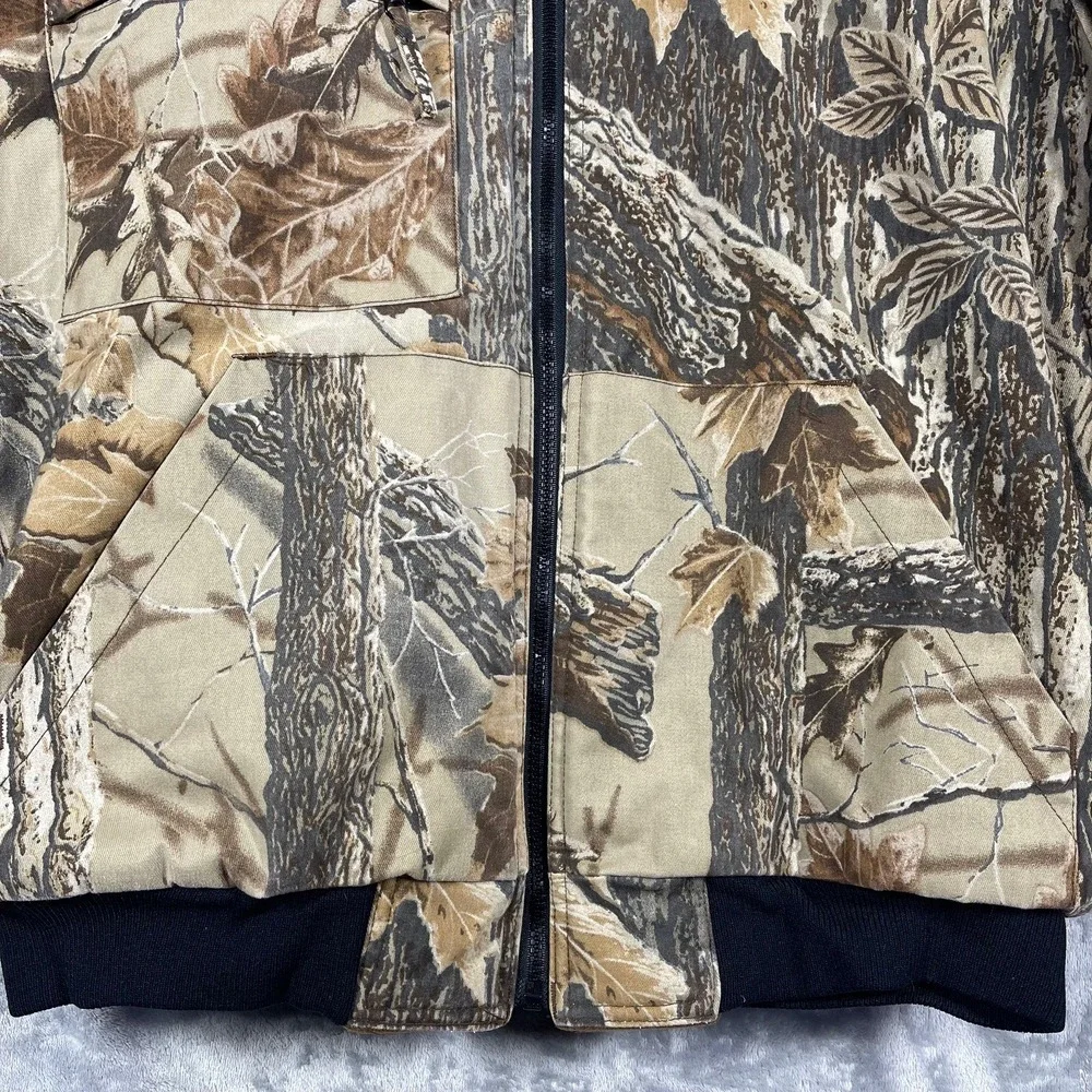Cabela's Outdoor Gear Reversible Camo Insulated Jacket Men's Large Bomber Coat‎